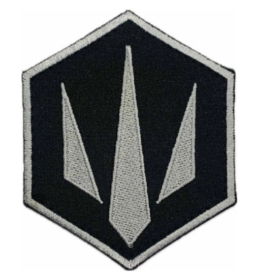 Ukrainian Army patch Sleeve patch.Grey Trident on Black. Drone Operators