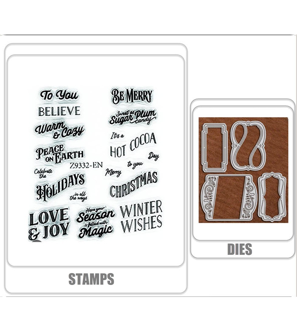 Z9332 CHRISTMAS LABELS Stamps Cutting Dies Stencil For DIY Scrapbook Decoration