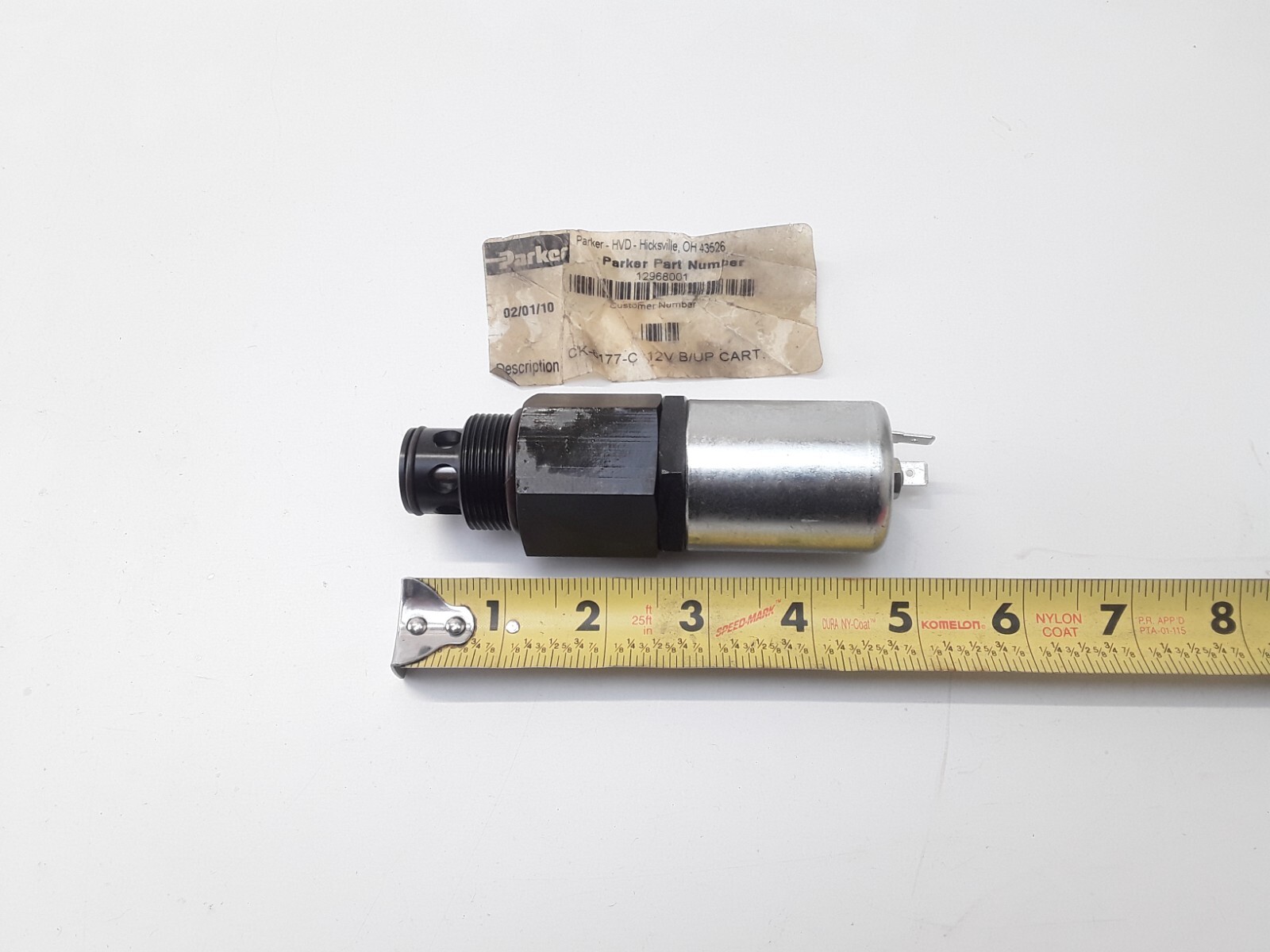 Parker 12968001 CK-6177-C 12V Solenoid Valve B/Up Cartridge Fast Free Shipping
