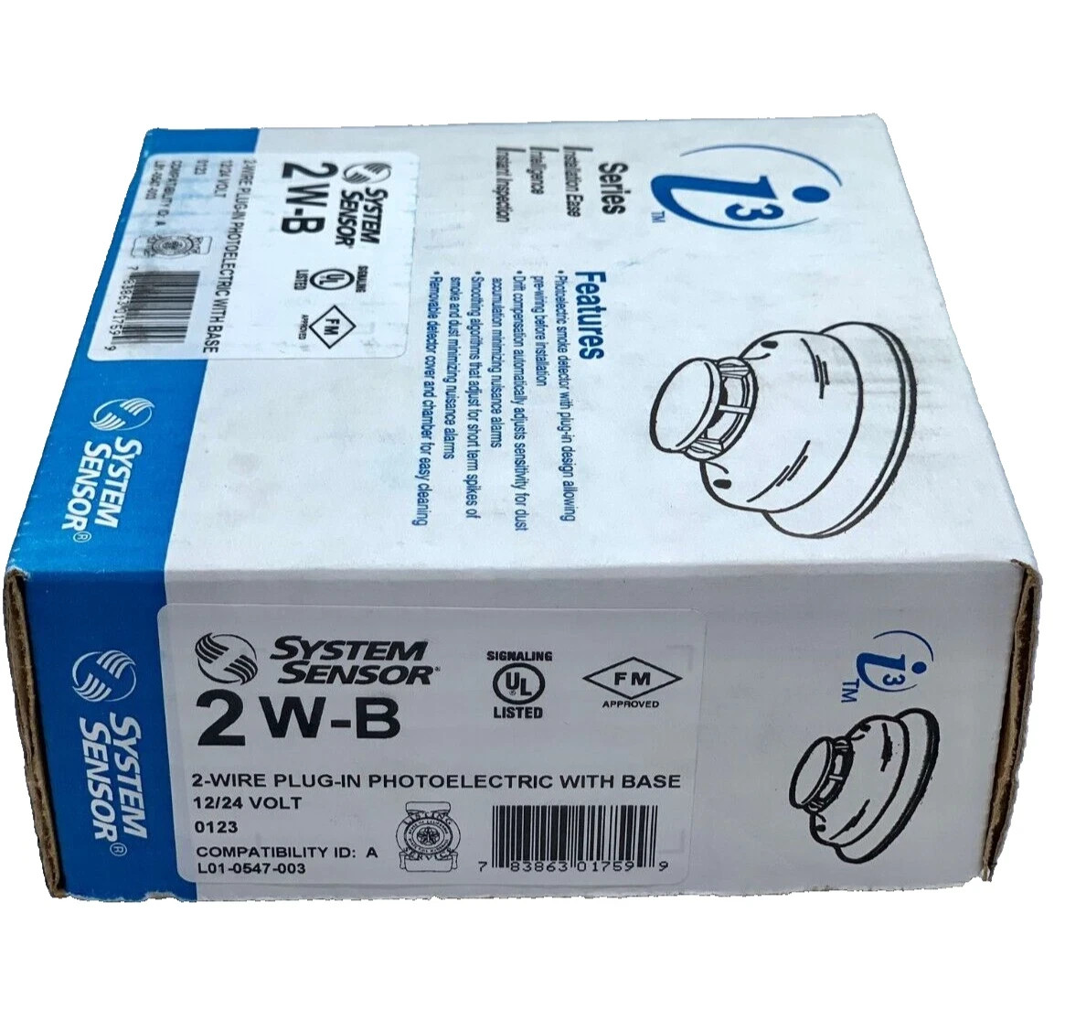 System Sensor 2W-B Smoke Detector 2-Wire White - Open Box NOS