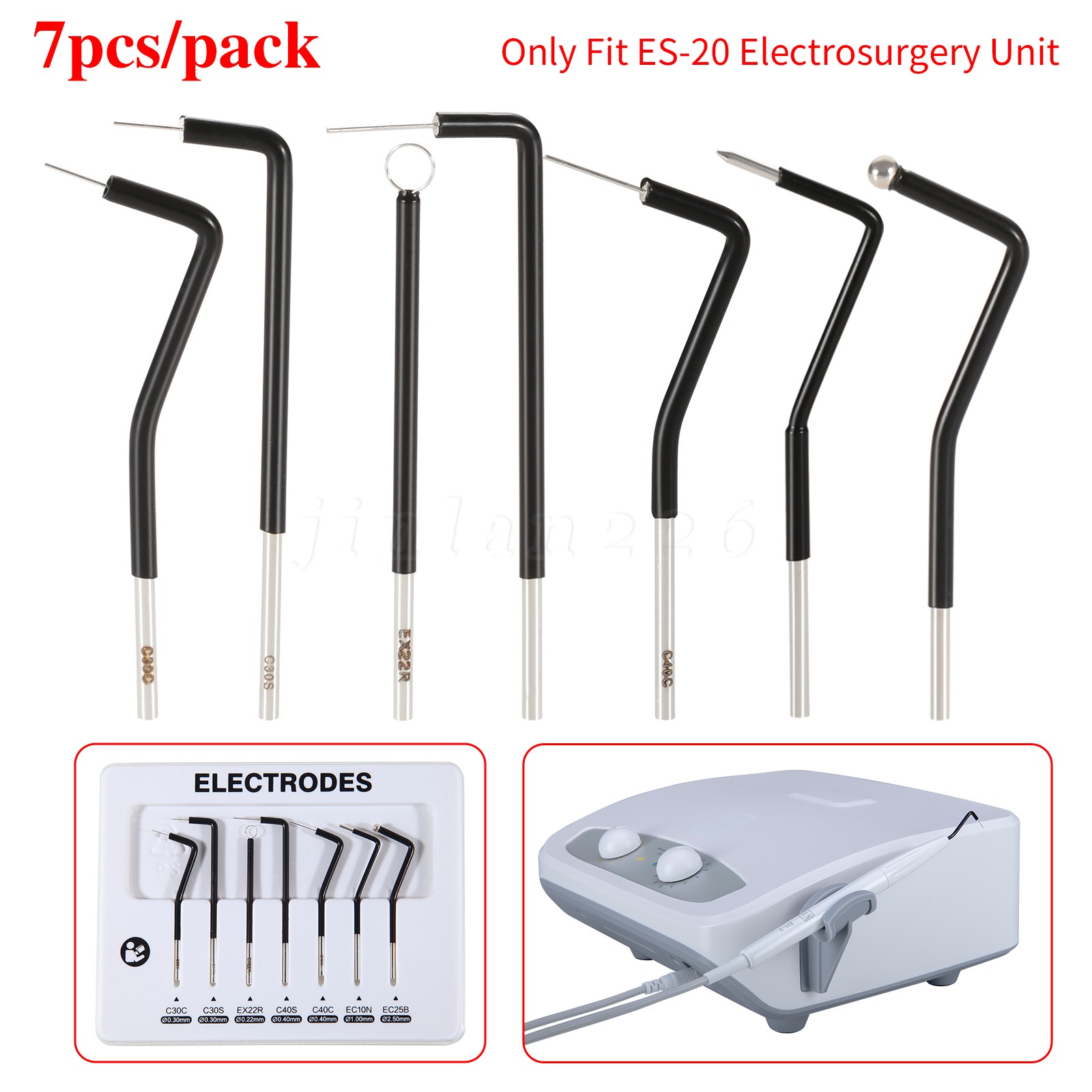 7 PCS SET ES-20 Electrosurgery Electrode Tips
