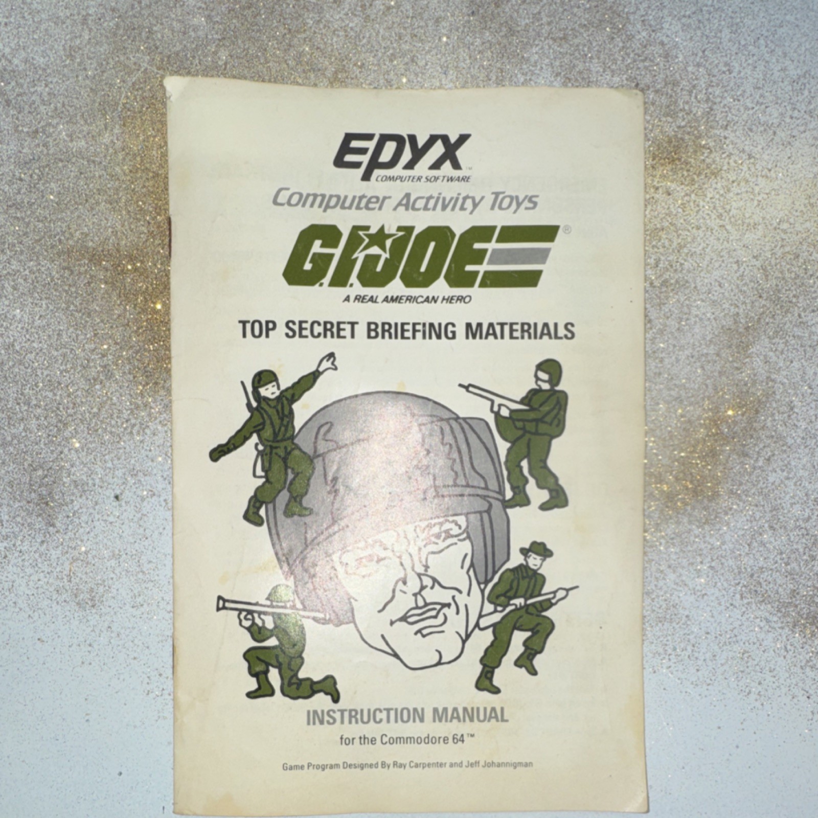 Epyx G.I. Joe Top Secret Briefing Materials Manual Commodore 64 MPN 401810-60