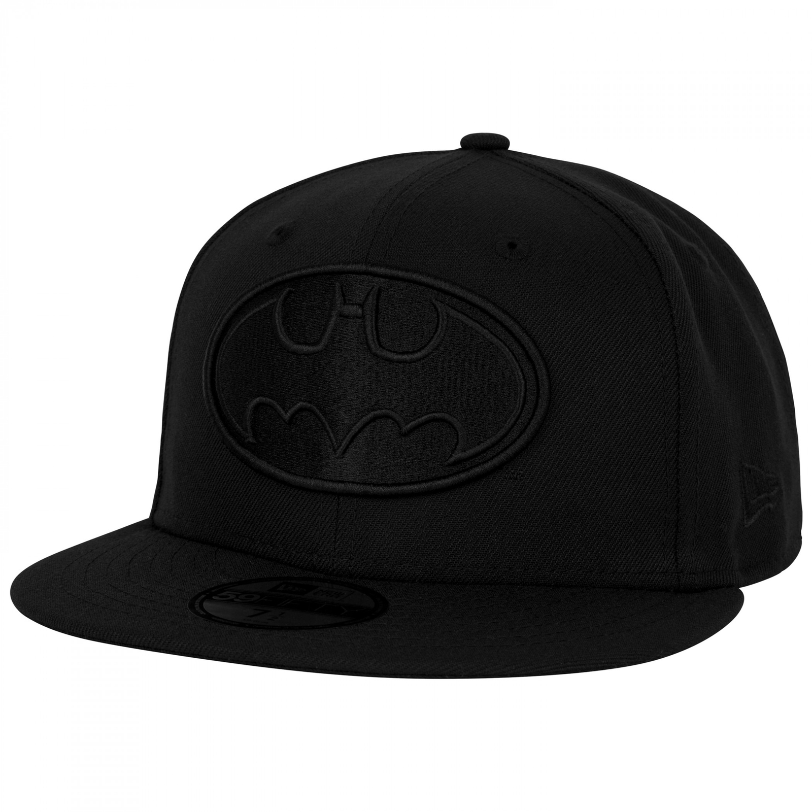 Batman Logo Black on Black New Era 59Fifty Fitted Hat Black