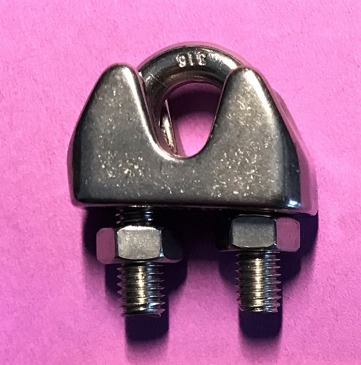 Stainless Steel 316 5mm or 3/16" Wire Rope Clip Light Type Marine Grade