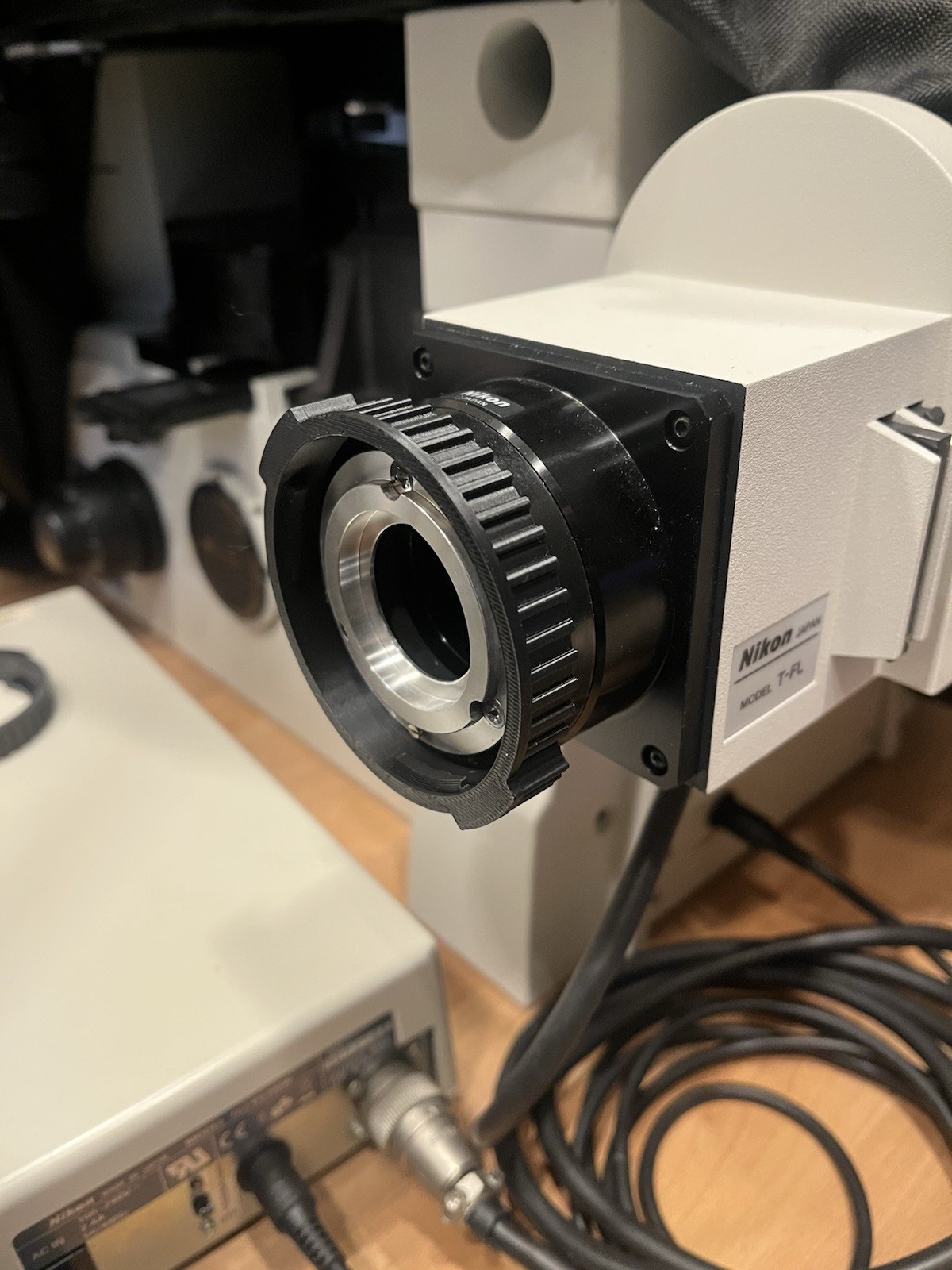 Nikon Microscope Lamphouse Lock Ring 3D Printed Reproduction