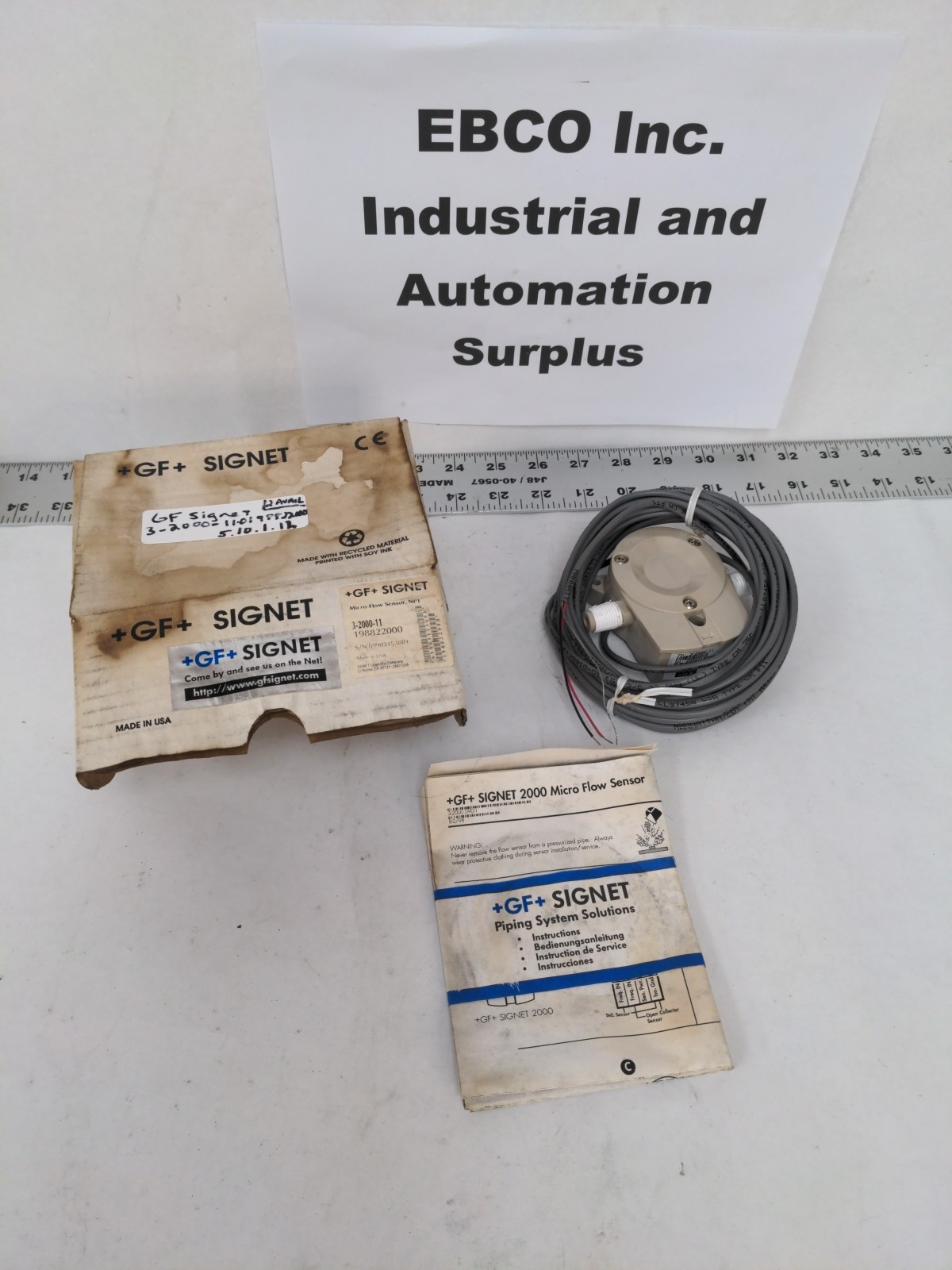 GF SIGNET 3-2000-110198822000 MICRO-FLOW SENSOR, NPT