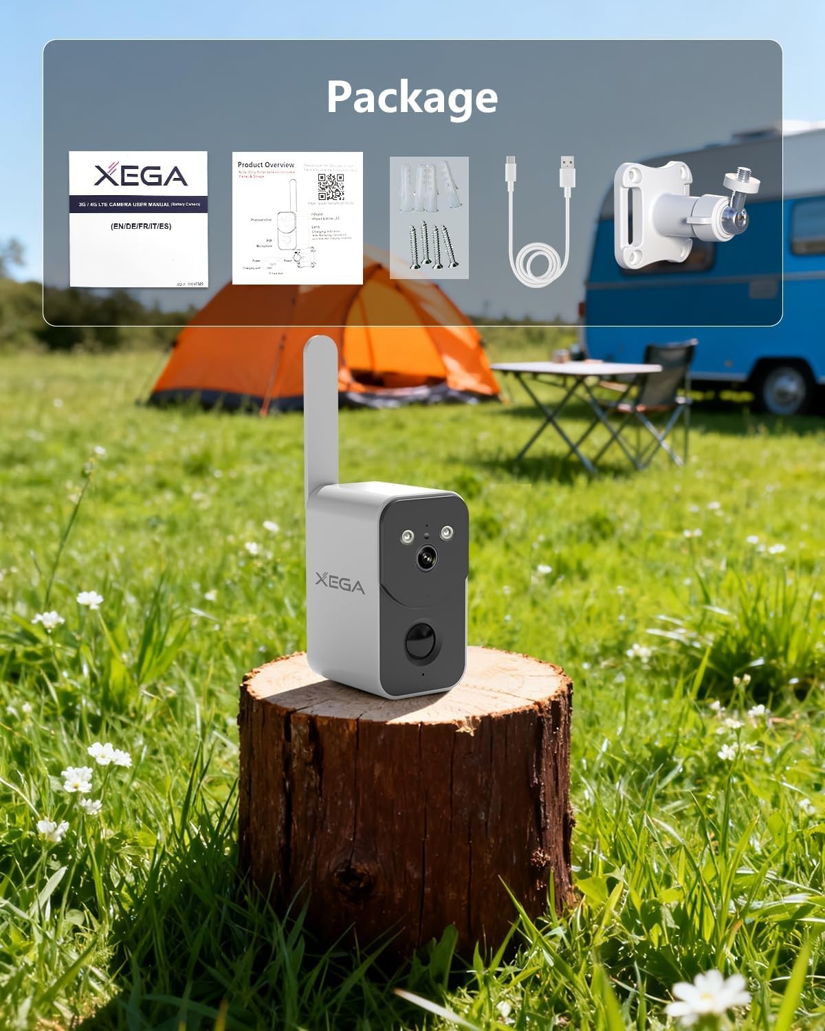 No WiFi Required 4G LTE Security Camera, Night Vision, Mobile App Control,