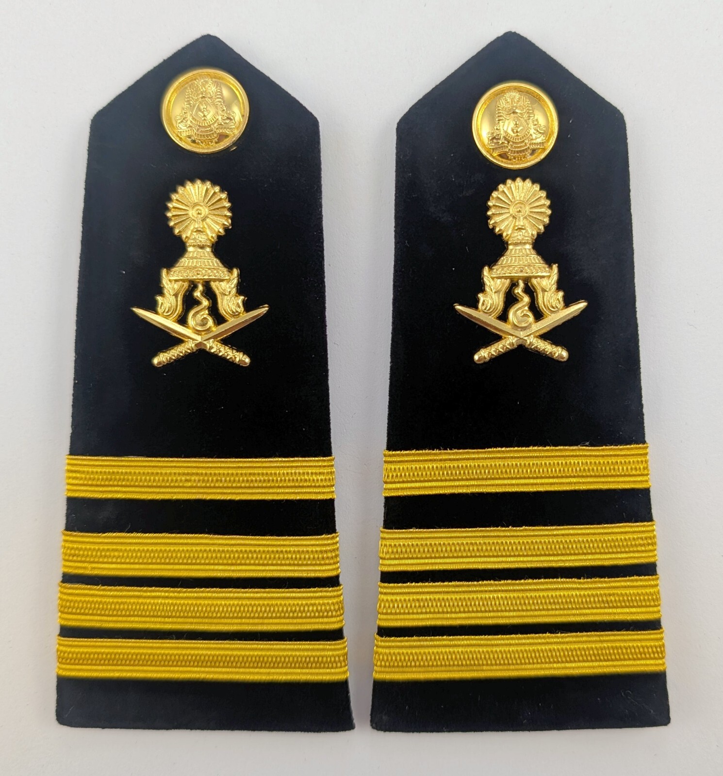 Cambodia RCAF Military Army Major Officer Shoulder Boards Mark
