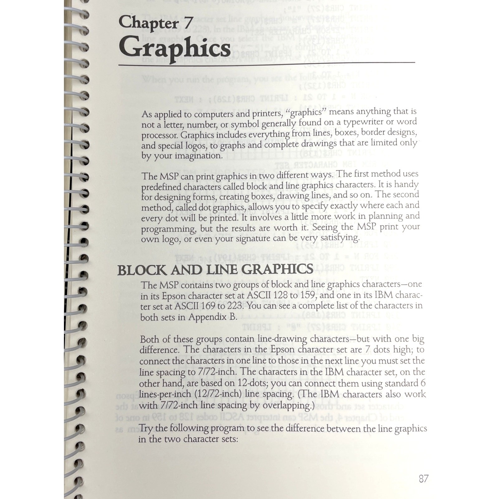Citizen MSP-10/15 Printer - Manual / Users Guide / Instructions Book