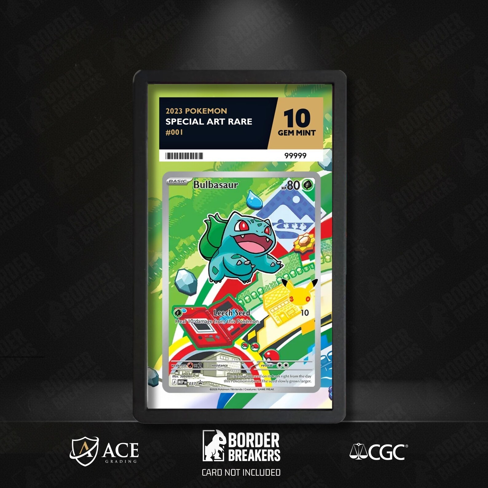037 Bulbasaur Pokémon Slab Skin | ACE CGC Graded Insert /Guard Bumper