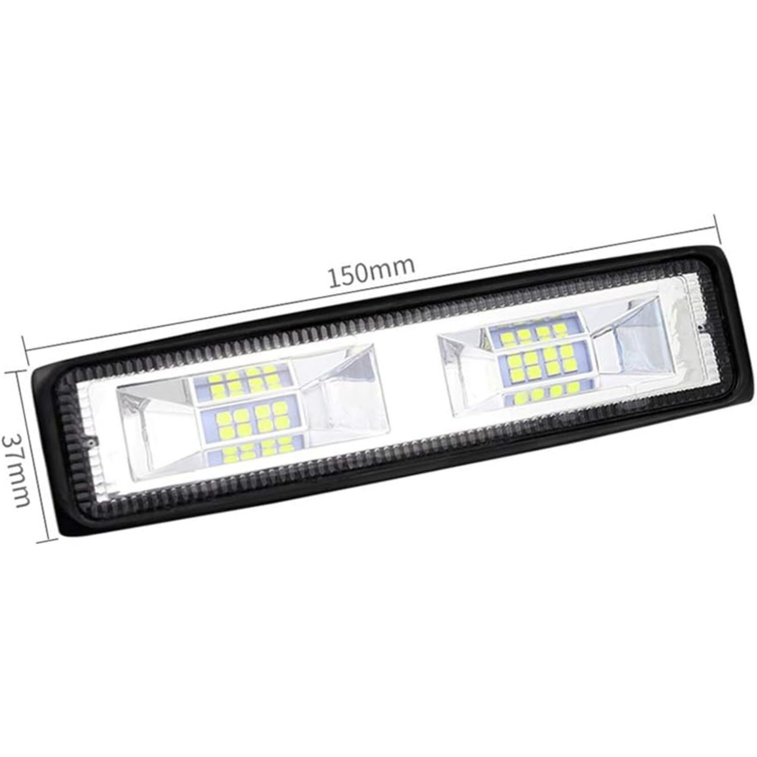 2 Pcs Snow Removal Vehicle LED Spotlight 48W 16LED LED Light Bar 12v-24v