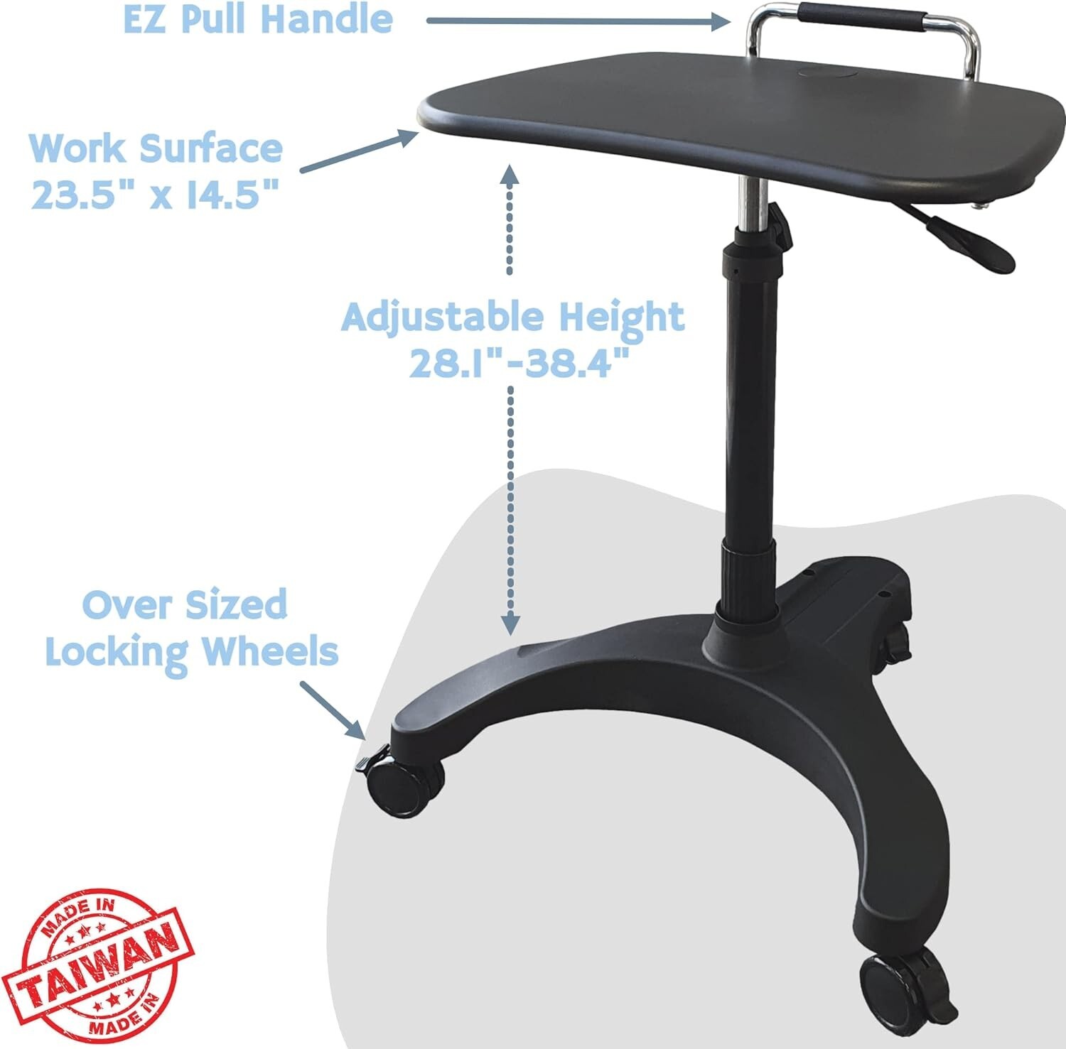 Aidata LPD008P Popdesk Deluxe Mobile Workstation Notebook Cart Eco Version. Does