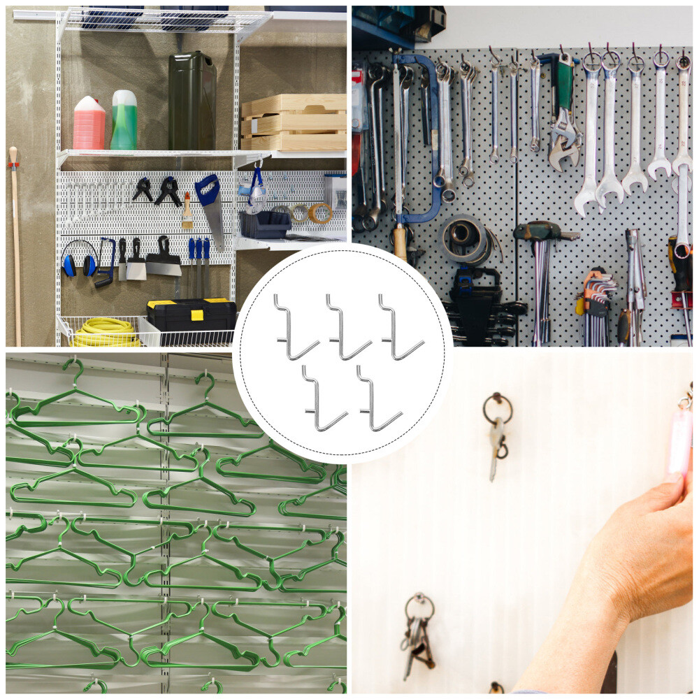 5 Pcs Hook Accessories Peg Board Accessory Kit Pegboard Wall Organizer Hooks