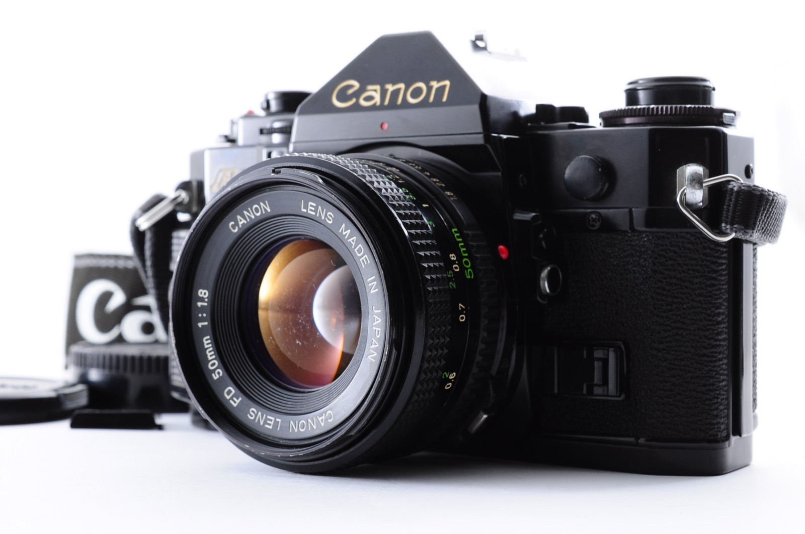 Canon AE-1 Black / Lens New FD 50mm f/1.8 Exc+ SLR Z1565