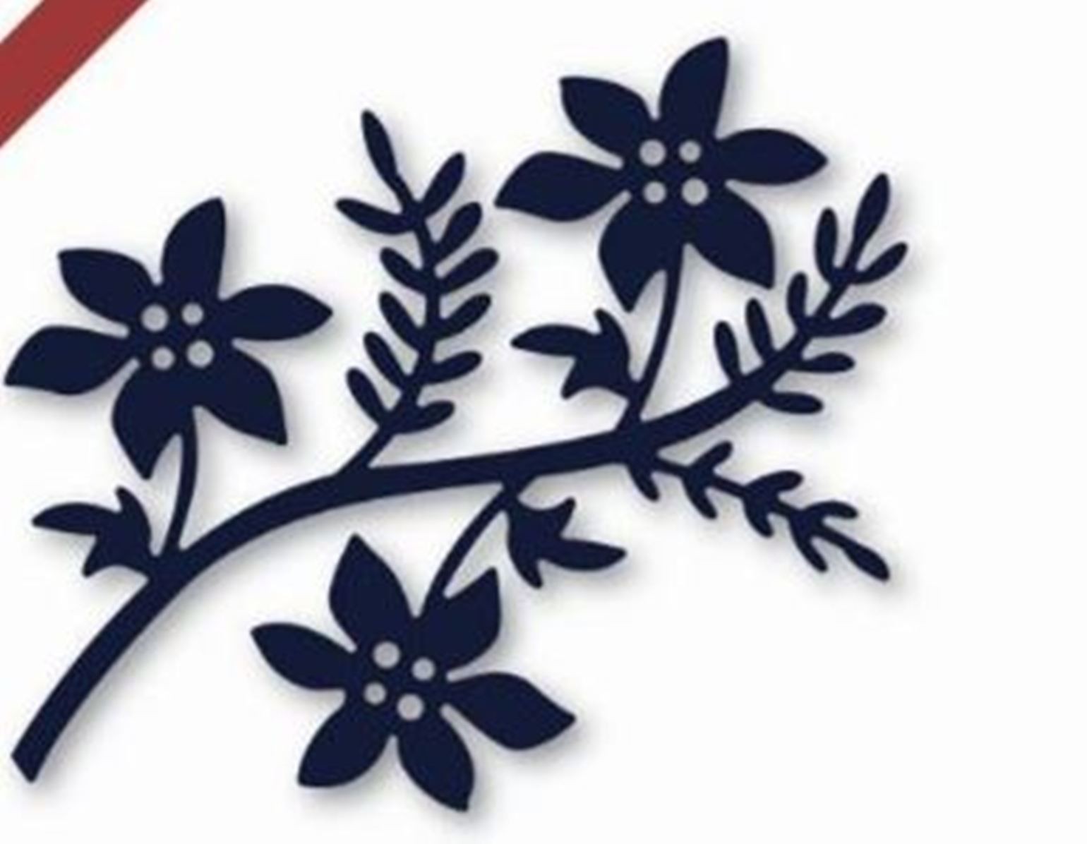 NEW - Die-Namites Die Intricate Design ~ Poinsettia Branch DN-1115