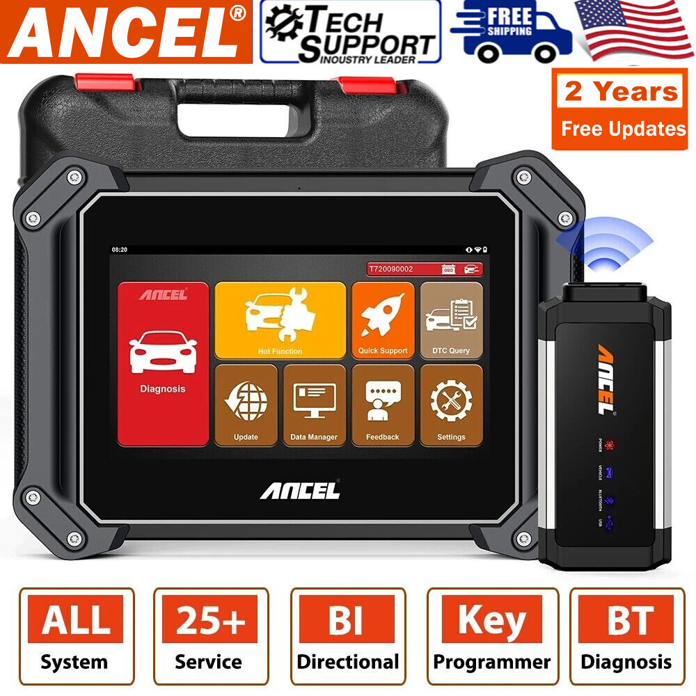 Bluetooth Car OBD2 Scanner Bi-directional Scan Tool ABS Bleeding Key ECU Coding