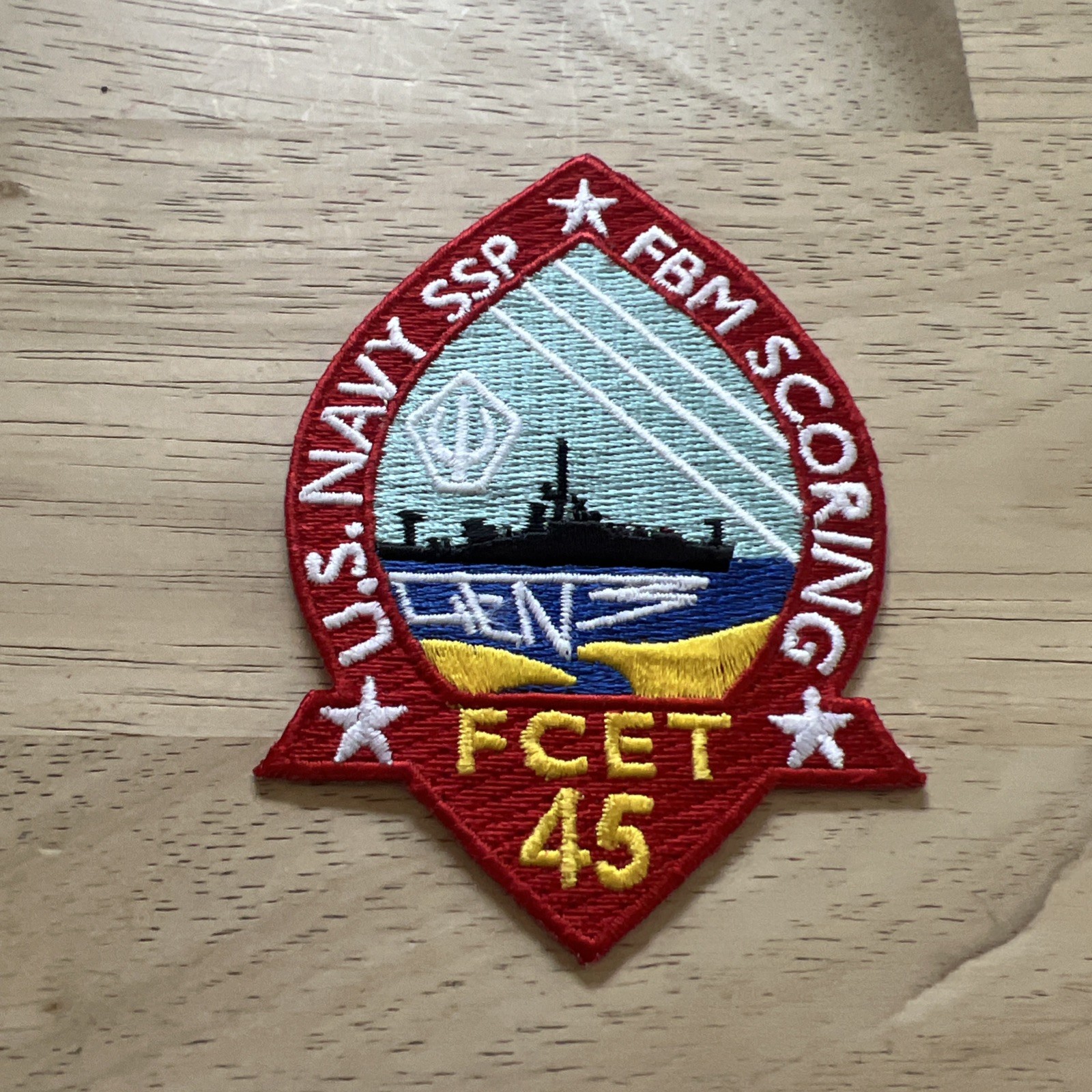 Vintage U.S. Navy SSP FBM Scoring FCET 45 Patch