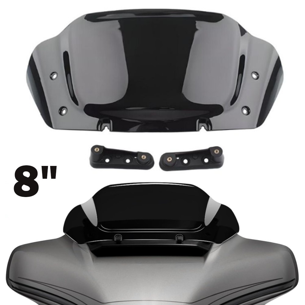 8" Wave Windshield Windscreen Wind Splitter For Harley CVO Street Glide FLHXSE