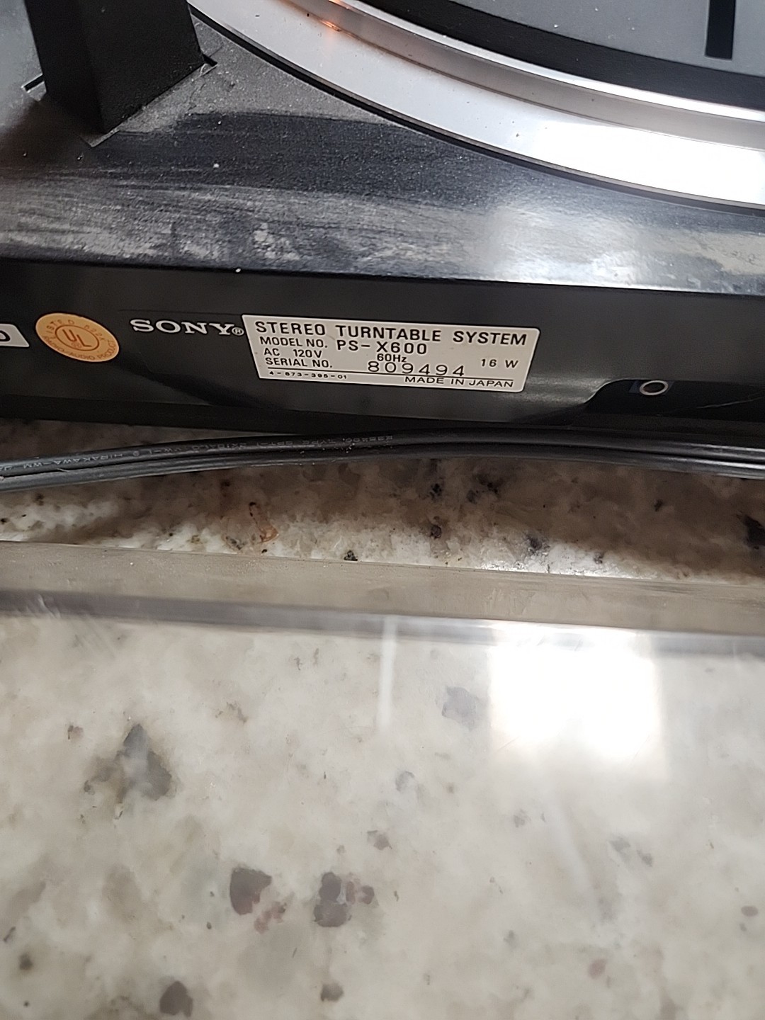 Sony PS-X600 Turntable – For Parts, UnTested