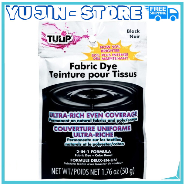 Tulip Permanent Fabric Dye Powder, Hot Method for Vibrancy, Black