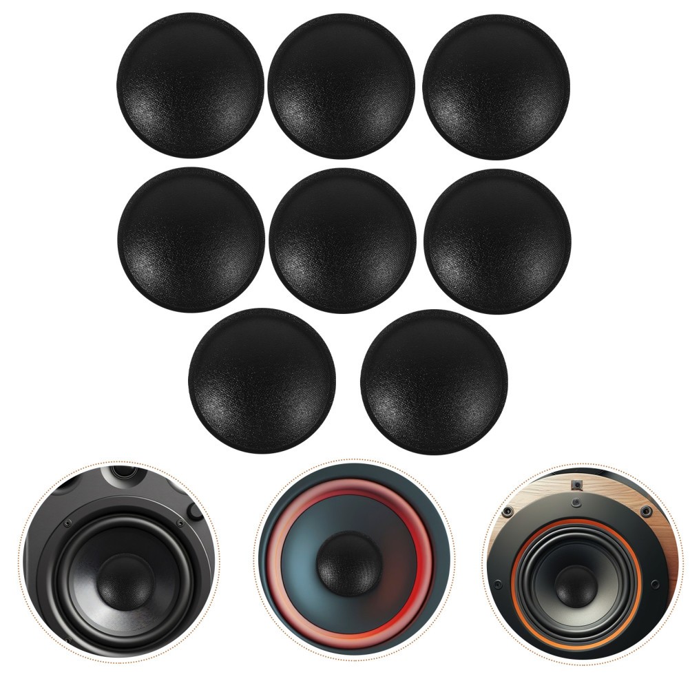 8Pcs 45Mm Speaker Coil Dust Caps Reusable Cloth Covers for Speaker Repair Black