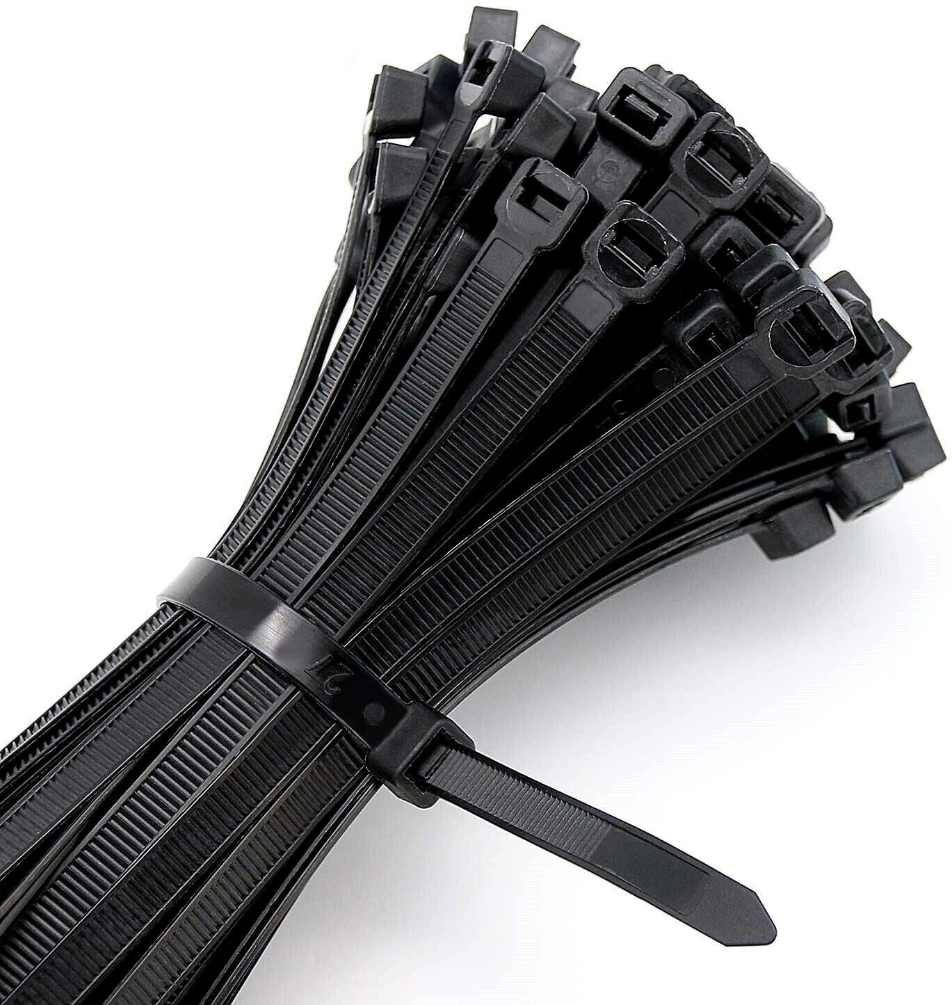 100Pcs 14" Heavy-Duty Wire Zip Ties, 75LBS Strength, UV Resistant