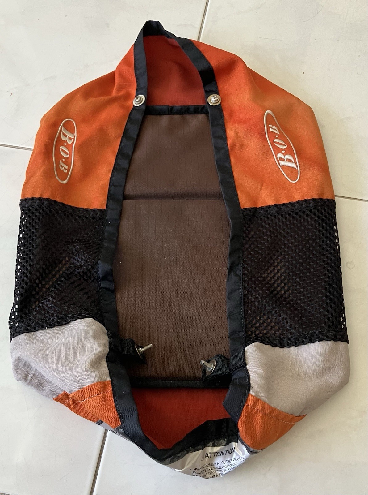 BOB Stroller Revolution Single Stroller Orange Brown White Lower Basket Lowboy.