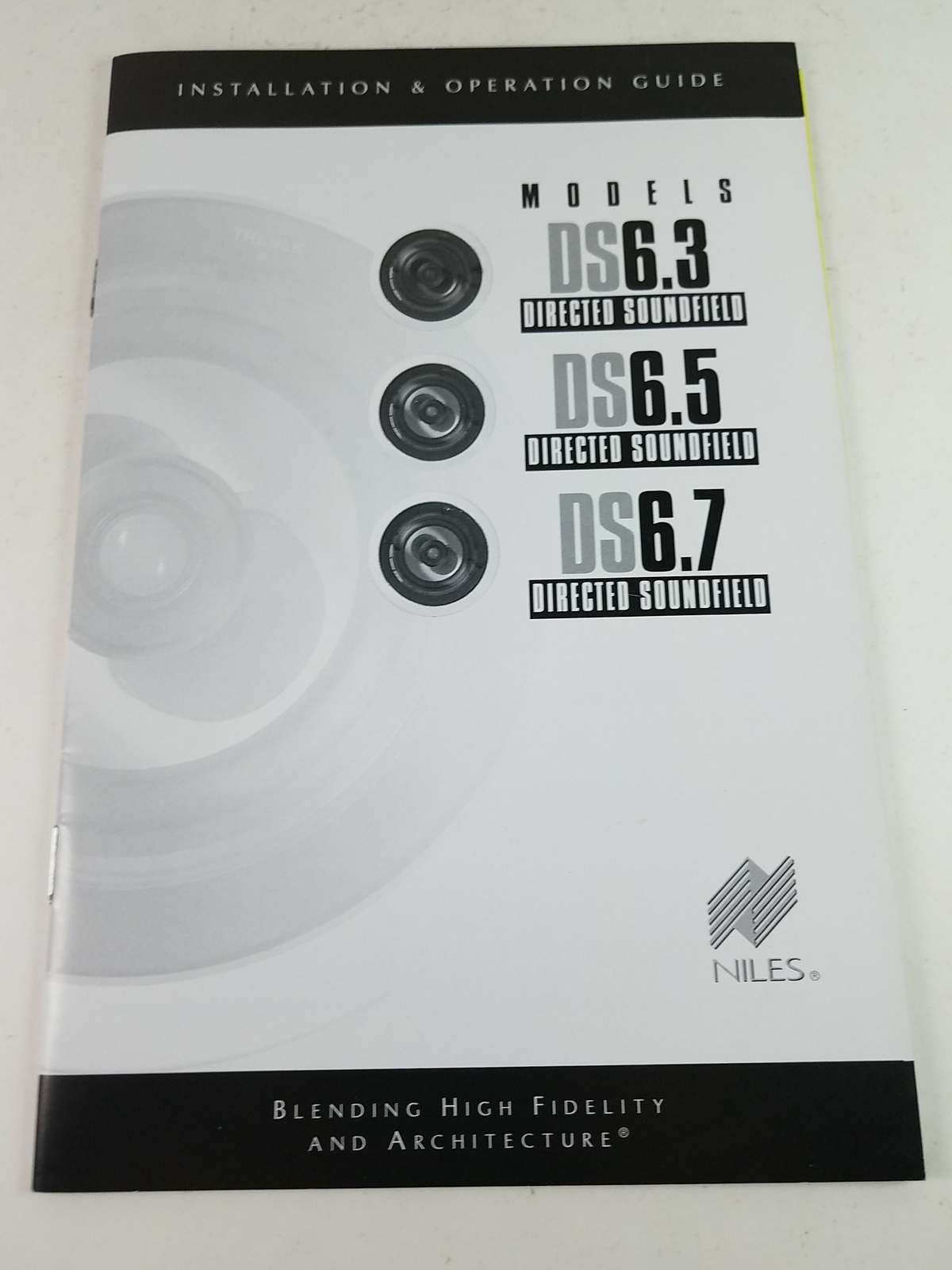 Niles Models DS6.3 DS6.5 & DS6.7 Installation & Operation Guide   DS00295BBR DS0