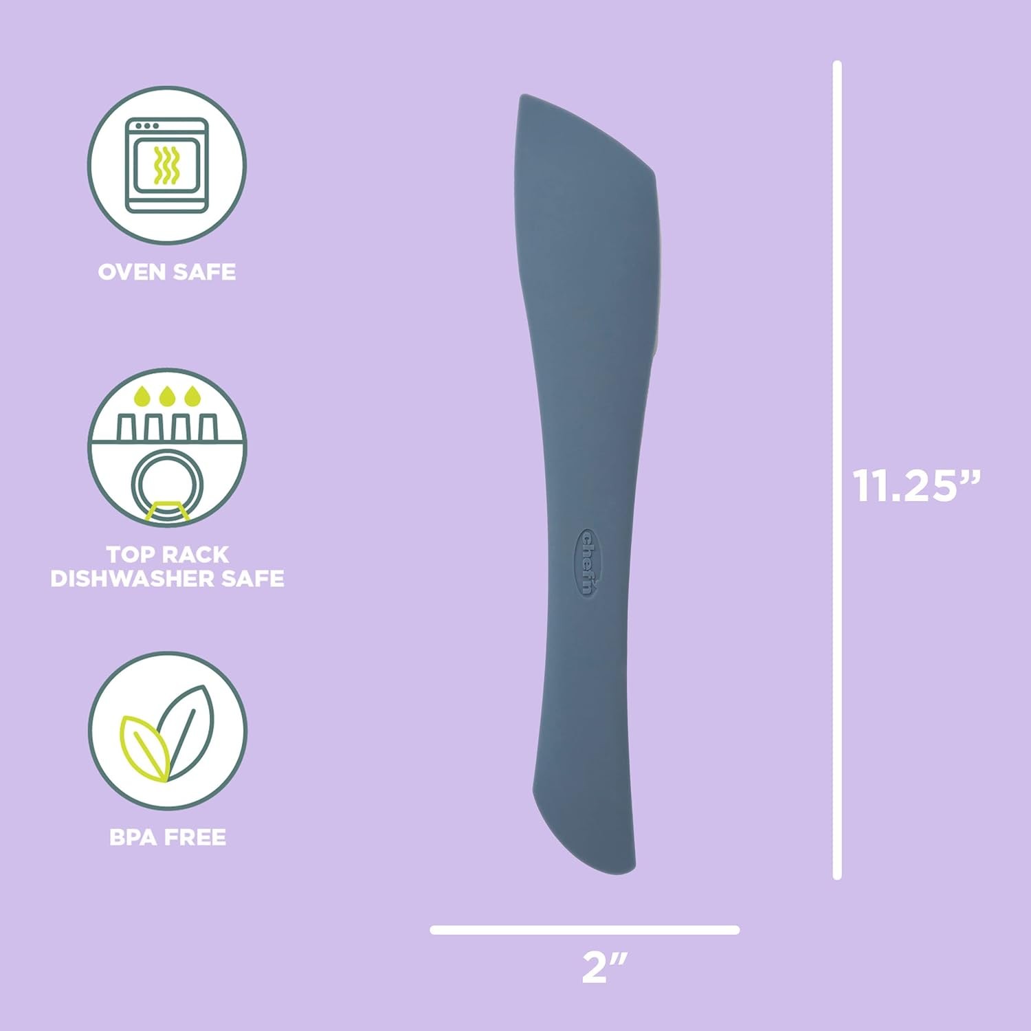 Chef'n 103-976-335 Switchit Double Sided Spatula, Small, Vintage Indigo