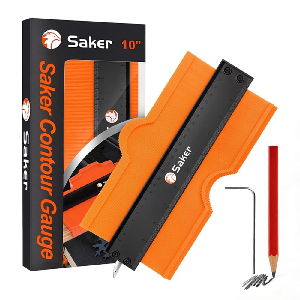 Saker Contour Gauge 10 Inch Profile Tool with Adjustable Lock,Christmas Gifts