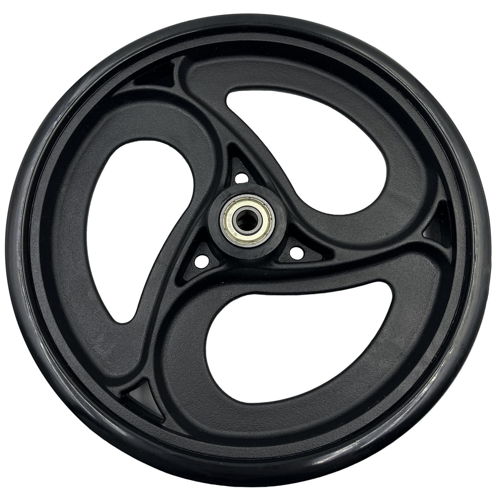 Yuqim 2 Pcs 8" Replacement Wheels for Rollator Walker & 8 Inch, Black