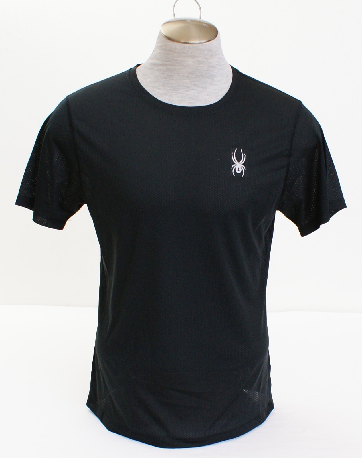 Spyder Alpine Tech Mesh Black Short Sleeve Tee T Shirt Men's NWT