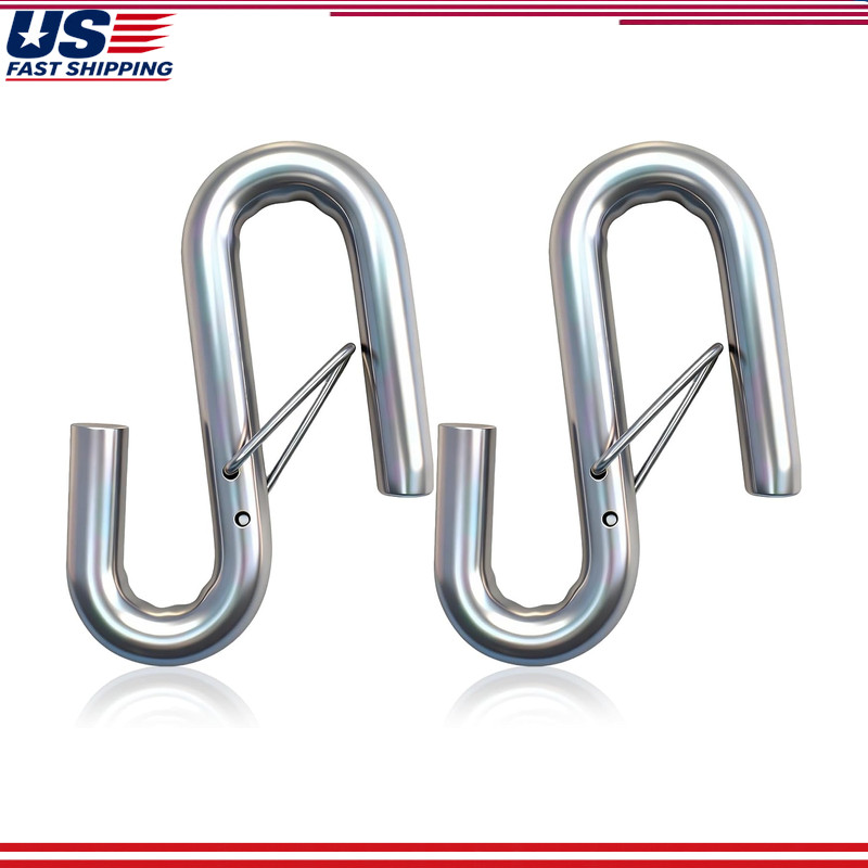 1/2 Safety Chain Hooks Safety Latch, 2 Pack Trailer Truck Transport