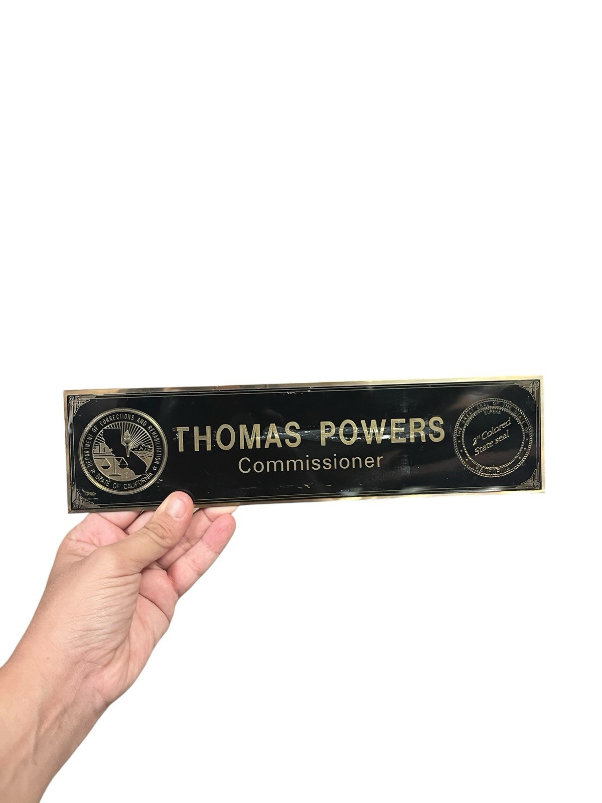 Vintage California CA Dept Of Corrections And Rehabilitation Prison Name Plaque