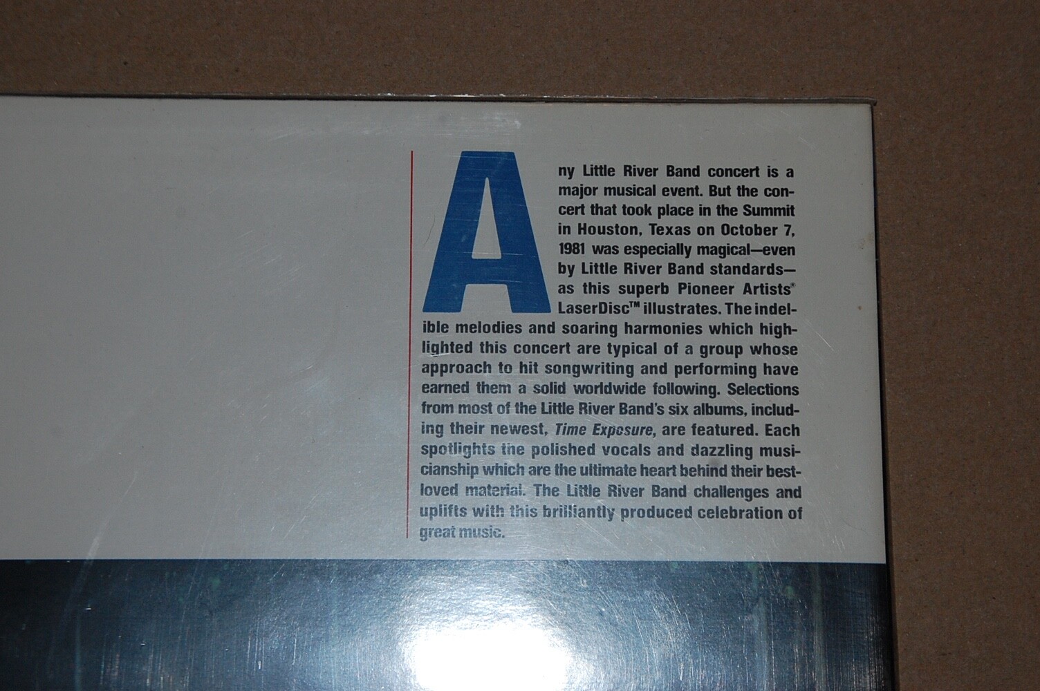 Little River Band: Live Exposure - [Tested + Working] LaserDisc
