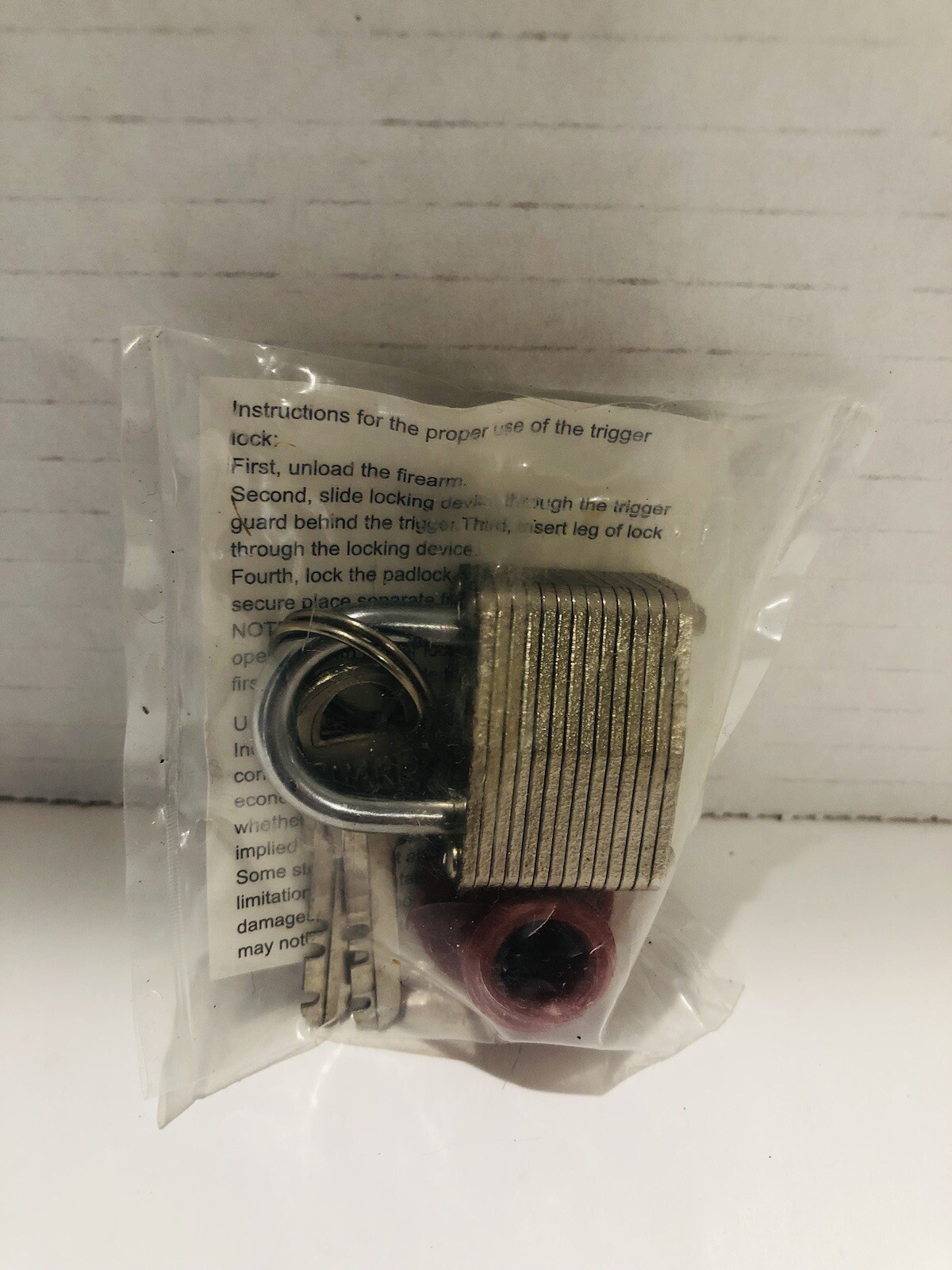 Kel-Tec CNC Trigger Lock #395 with Padlock & 2 Keys