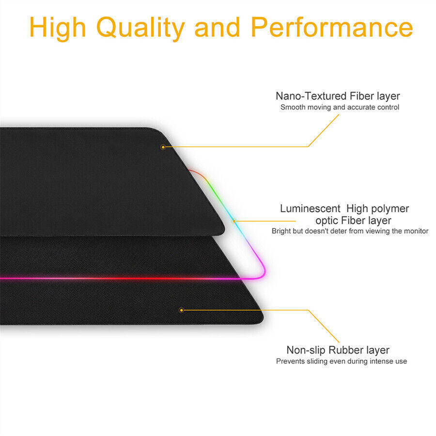 RGB Game Mouse Pad Led Computer Mousepad Backlight Carpet For keyboard Desk Mat