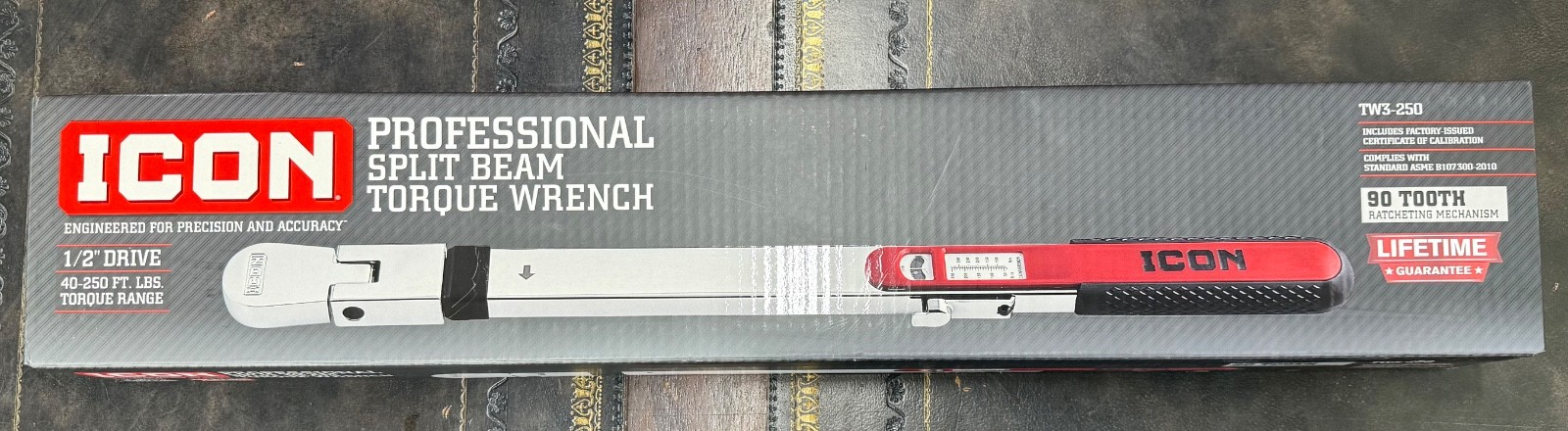 ICON 1/2 in. Drive, 40 to 250 ft-lb Professional Split Beam Torque Wrench