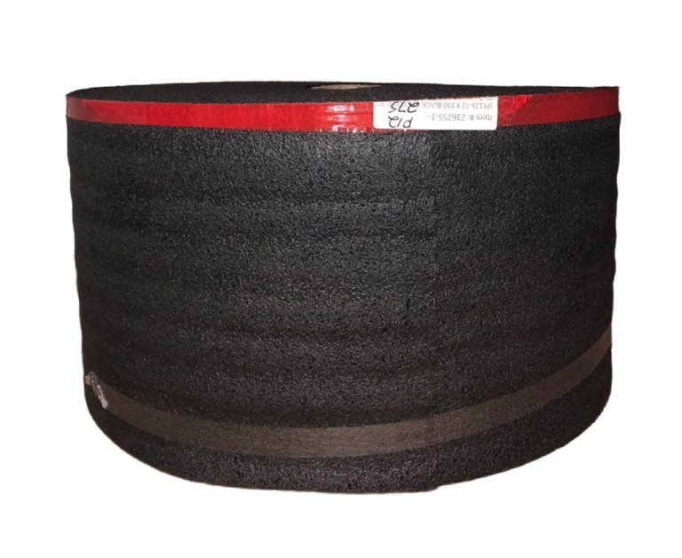 1/8 Black PE Foam, 24" X 175'