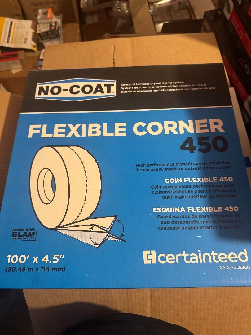 Grabber 311691 Ultraflex 450 Flexible No Coat Drywall Trim Roll, 100 feet