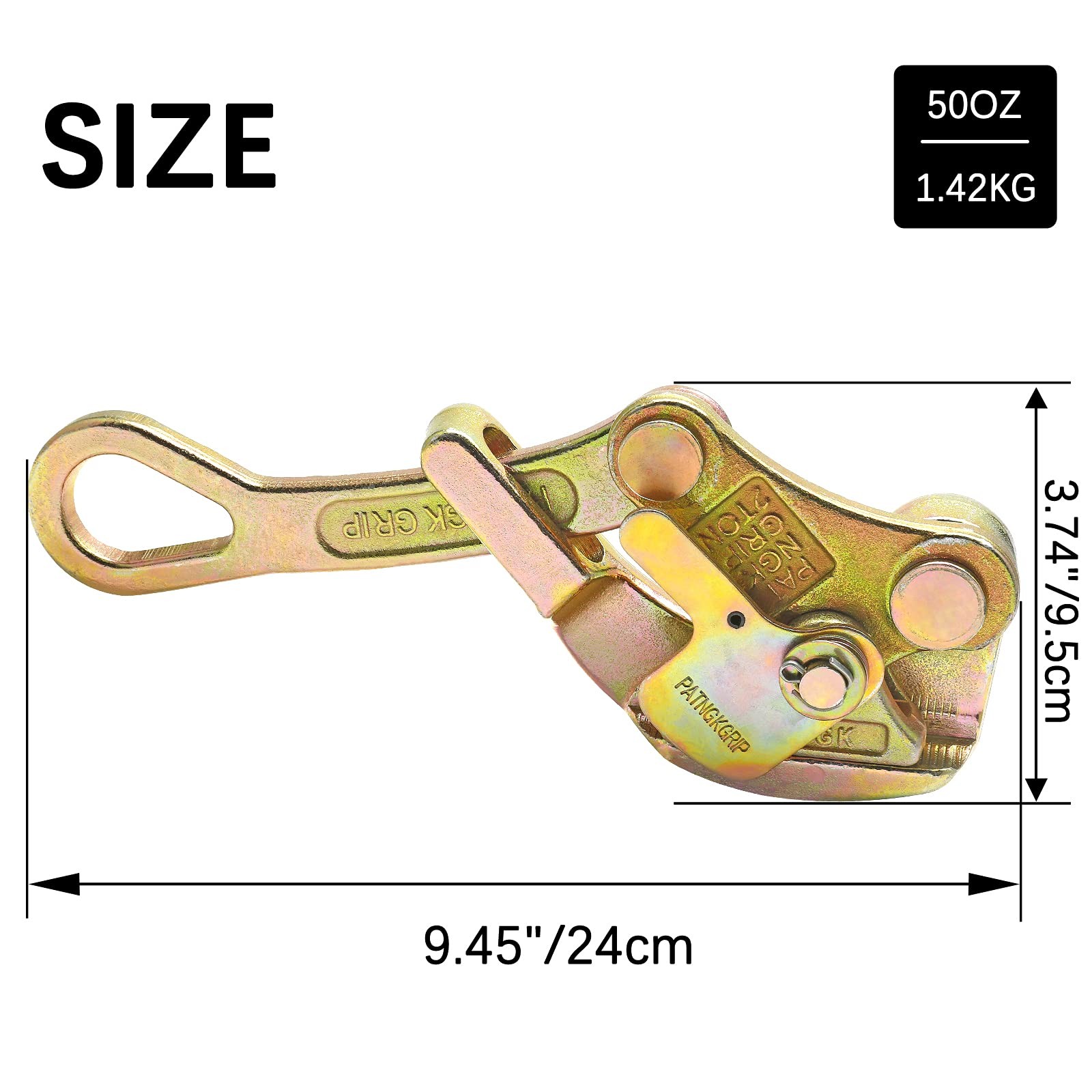 2 Ton Cable Grip Puller Wire Grip Rope Jaw Cable Puller Tool for Wire Rope, P...