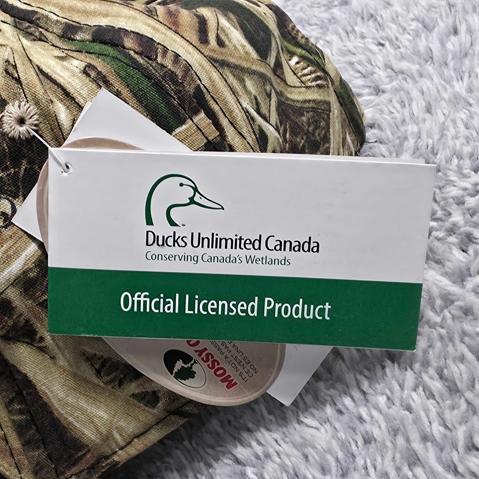 Ducks Unlimited Mossy Oak Shadow Grass Camo Adjustable Strapback Cap Hat NEW NWT