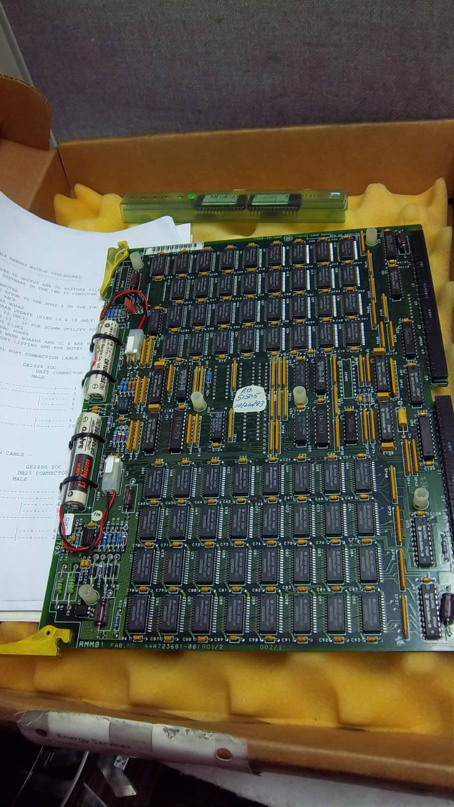 GE GENERAL ELECTRIC RMM01 MEMORY BOARD  44A719363-G01 REMAN 44A719363G01