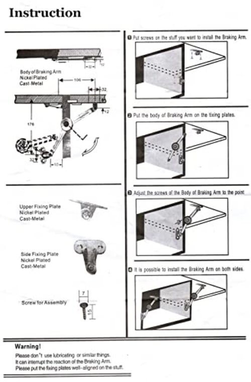 Cabinet & Furniture Stainless Steel Hinges Heavy Duty Lid Support Hinges