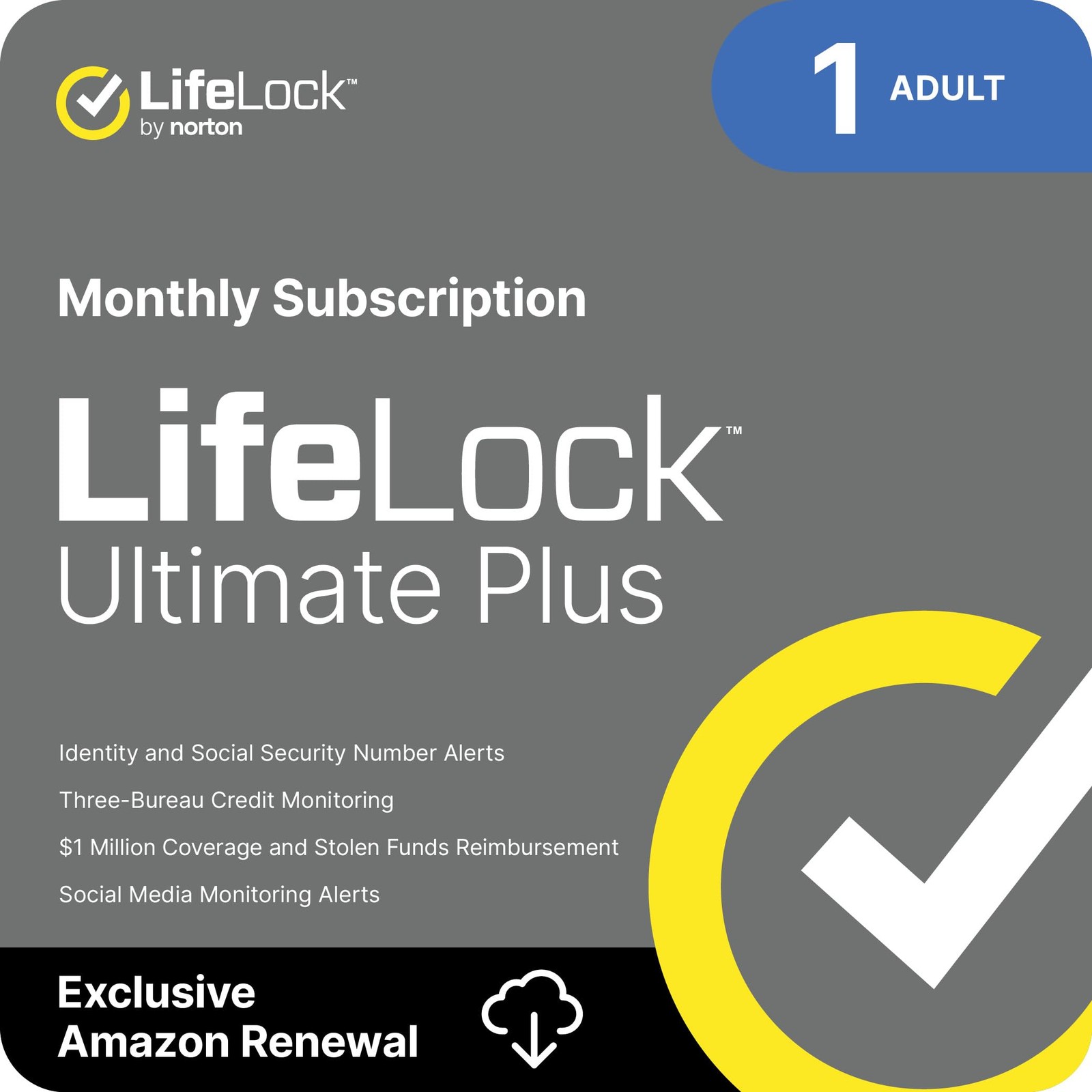 Identity Theft Protection LifeLock Ultimate Plus 1 Month Subscription Individual
