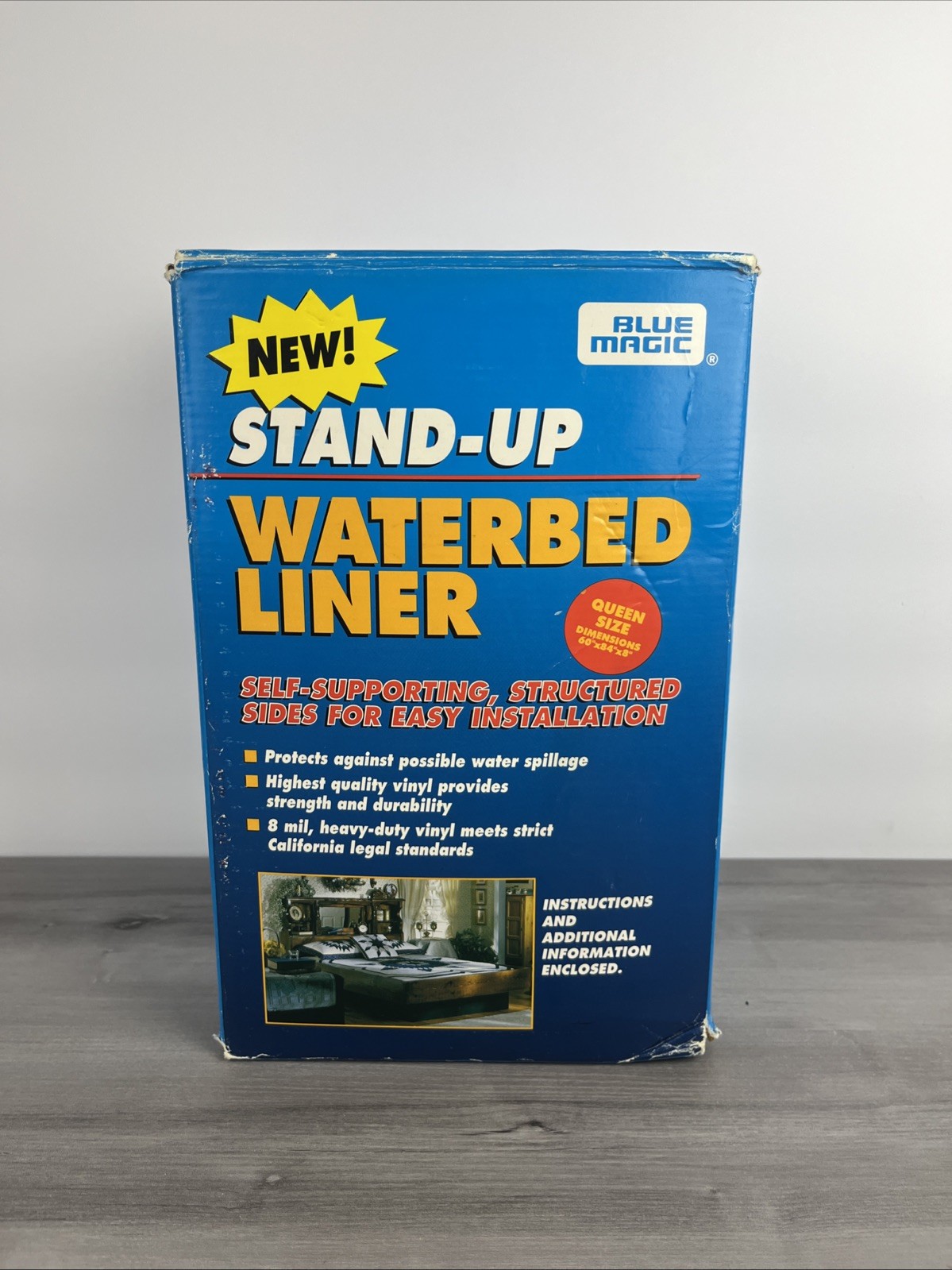 Blue Magic Stand-up Waterbed Liner Queen Size 60"x84"x8"