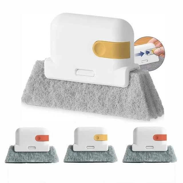 Window Sill Cleaner Tool Hard Bristle Crevice Cleaning Brush Multifunctional 4Pc