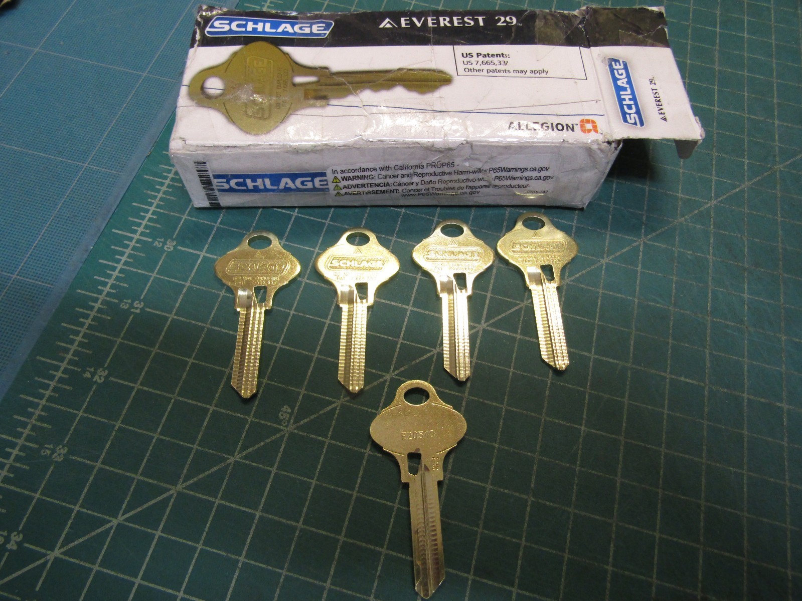 5 – Schlage Everest 29 Blank Keys .35-268-EV.468.T235.DE. NEW