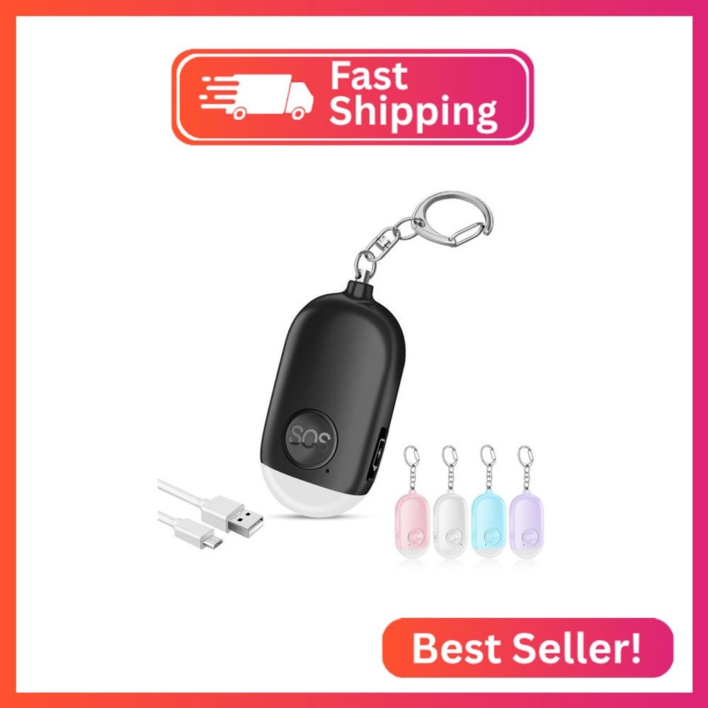 Hion Personal Safety Alarm for Women, Rechargeable 130dB Self Defense Alarm Keyc