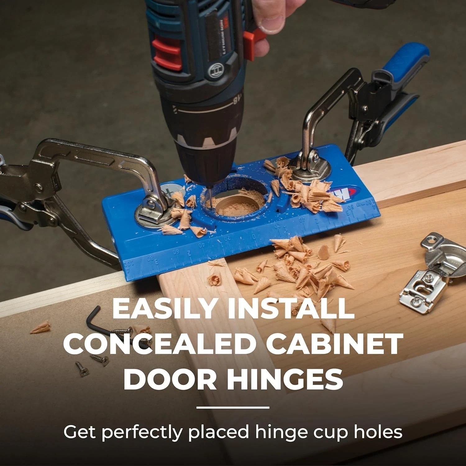 35mm Concealed Hinge Jig for Cabinet Doors - Precise Drilling Tool